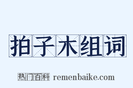 拍子木组词是什么意思的图片